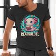 Women's Readsolotl Kawaii Axolotl Reading Book Lover Men's V-Neck T-Shirt Women's Readsolotl Kawaii Axolotl Reading Book Lover Men's V-Neck T-Shirt