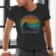 Women's Never Underestimate The Power Of A Girl With Book Reading Men's V-Neck T-Shirt Women's Never Underestimate The Power Of A Girl With Book Reading Men's V-Neck T-Shirt