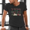 Xmas Books Tis The Season To Be Reading Book Lover Men's V-Neck T-Shirt
