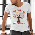 100 Days In The Books Reading Teacher 100th Day Of School Premium Men's V-Neck T-Shirt