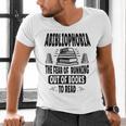 Abibliophobia Definition Book Reading Lover Fans Text Men's V-Neck T-Shirt