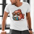 Adorable Book Lover Salmon With Reading Glasses Cute Men's V-Neck T-Shirt