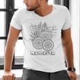 Adult Coloring Book Namaste Yoga Flowers Men's V-Neck T-Shirt Adult Coloring Book Namaste Yoga Flowers Men's V-Neck T-Shirt