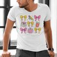 Apple Coquette Bow Books First Day Of School Back To School Men's V-Neck T-Shirt