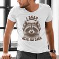 Audio Book Reader Book Lover Raccoon I Read With My Ears Men's V-Neck T-Shirt Audio Book Reader Book Lover Raccoon I Read With My Ears Men's V-Neck T-Shirt