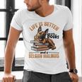 Belgian Malinois Dog Breed Life Is Better With Books And a Men Women Kids Men's V-Neck T-Shirt