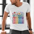 Book Flower Radicalized By Basic Decency Feminist Leftist Men's V-Neck T-Shirt Book Flower Radicalized By Basic Decency Feminist Leftist Men's V-Neck T-Shirt