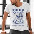 Book Girl Summer Men's V-Neck T-Shirt
