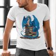 Book Lover Bookworm Reading Books Dragon Premium Tri-Blend Men's V-Neck T-Shirt