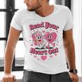 Book Lover Read Your Heart Out Teacher Kids Valentines Men's V-Neck T-Shirt