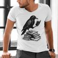 Book Raven Vintage Dark Academia Literature Reading Men's V-Neck T-Shirt Book Raven Vintage Dark Academia Literature Reading Men's V-Neck T-Shirt