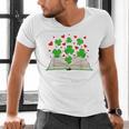 Book With Shamrocks Librarian Saint Patrick's Day Kids Men's V-Neck T-Shirt