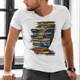 Book Women Graphic Art Colorful Eyes Men's V-Neck T-Shirt Book Women Graphic Art Colorful Eyes Men's V-Neck T-Shirt