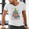 All Booked For Christmas Book Christmas Tree Lights Bookish Men's V-Neck T-Shirt All Booked For Christmas Book Christmas Tree Lights Bookish Men's V-Neck T-Shirt