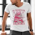 All Booked For Valentine Books Lover Teacher Floral Men's V-Neck T-Shirt All Booked For Valentine Books Lover Teacher Floral Men's V-Neck T-Shirt