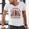 All Booked For Valentines Day Bookish Readers Book Lovers Men's V-Neck T-Shirt