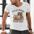 Bookish Feral Moms Book Club Raccoon Mother's Day Bookworm Men's V-Neck T-Shirt Bookish Feral Moms Book Club Raccoon Mother's Day Bookworm Men's V-Neck T-Shirt