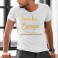 Books Are My Escape Simple Reading Quote Men's V-Neck T-Shirt Books Are My Escape Simple Reading Quote Men's V-Neck T-Shirt