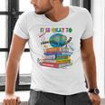 Books It's Okay To Be Kind Yellow Mental Health Day Kids Men's V-Neck T-Shirt