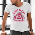 Books Are My Love Language Valentine Book Lover Men's V-Neck T-Shirt