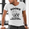 Books The Original Handheld Device Book Lover Men's V-Neck T-Shirt