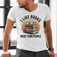 I Like Books More Than People Glasses Men's V-Neck T-Shirt I Like Books More Than People Glasses Men's V-Neck T-Shirt