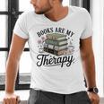 Books Are My Therapy Bookworm Reading Men's V-Neck T-Shirt