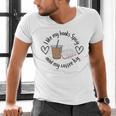 I Like My Books Spicy And My Coffee Icy Books Booktok Men's V-Neck T-Shirt I Like My Books Spicy And My Coffee Icy Books Booktok Men's V-Neck T-Shirt