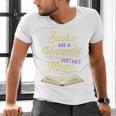 Books Are A Uniquely Portable Magic Reading Bookworm Men's V-Neck T-Shirt Books Are A Uniquely Portable Magic Reading Bookworm Men's V-Neck T-Shirt
