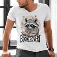 Booktrovert Raccoon Reading And Coffee For Book Lover Men's V-Neck T-Shirt Booktrovert Raccoon Reading And Coffee For Book Lover Men's V-Neck T-Shirt