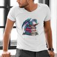 Bookworm Please I'm A Book Dragon Blue Dragon Men's V-Neck T-Shirt Bookworm Please I'm A Book Dragon Blue Dragon Men's V-Neck T-Shirt