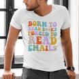 Born To Read Books Forced To Read Emails Reader Librarian Premium Men's V-Neck T-Shirt