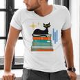 Cat And Books Retro Midcentury Mid Century Aesthetic Men's V-Neck T-Shirt Cat And Books Retro Midcentury Mid Century Aesthetic Men's V-Neck T-Shirt