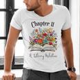 Chapter 11 Years Old 11th Birthday Wildflower Book Lover Men's V-Neck T-Shirt