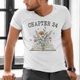 Chapter 24 Book Lovers & Readers 24th Birthday Wildflowers Men's V-Neck T-Shirt