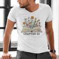 Chapter 60 60th Birthday Floral Open Book With Flowers Men's V-Neck T-Shirt