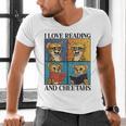 Cheetah Love Reading And Cheetahs Kids Bookworm Men's V-Neck T-Shirt