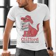 Clifford The Big Red Dog Let's Read Together Vintage Book Men's V-Neck T-Shirt