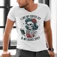 I Like My Coffee ICY & My Books Spicy For Book Lovers Men's V-Neck T-Shirt