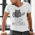 Cozy Mysteries Coffee And Novel For Book Lovers Men's V-Neck T-Shirt Cozy Mysteries Coffee And Novel For Book Lovers Men's V-Neck T-Shirt