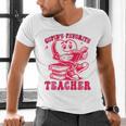 Cupid's Favorite Teacher Valentines Day Heart Book Lover Men's V-Neck T-Shirt