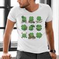 Cute Shamrock Reading St Patricks Day Teacher Book Lovers Men's V-Neck T-Shirt Cute Shamrock Reading St Patricks Day Teacher Book Lovers Men's V-Neck T-Shirt