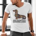 Dachshund Dog Dachshund Decor Books Nerds Dachshund Men's V-Neck T-Shirt