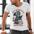Dark Romance Romantasy Easily Distracted By Dragons & Books Men's V-Neck T-Shirt Dark Romance Romantasy Easily Distracted By Dragons & Books Men's V-Neck T-Shirt