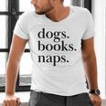 Dogs Books Naps Lovers Men's V-Neck T-Shirt Dogs Books Naps Lovers Men's V-Neck T-Shirt