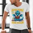 Dragon Bookworm Please I'm A Book Dragon Men's V-Neck T-Shirt Dragon Bookworm Please I'm A Book Dragon Men's V-Neck T-Shirt