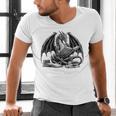 Dragon Reading Book Bookworm Books Dragon Learning Men's V-Neck T-Shirt