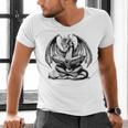 Dragon Reading Book Bookworm Books Dragon Lover Learning Men's V-Neck T-Shirt