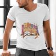 Easily Distracted By Cats And Books Cute Cat Sleeping Girls Men's V-Neck T-Shirt Easily Distracted By Cats And Books Cute Cat Sleeping Girls Men's V-Neck T-Shirt