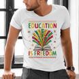 Education Is Freedom Books Lover History Month Men's V-Neck T-Shirt